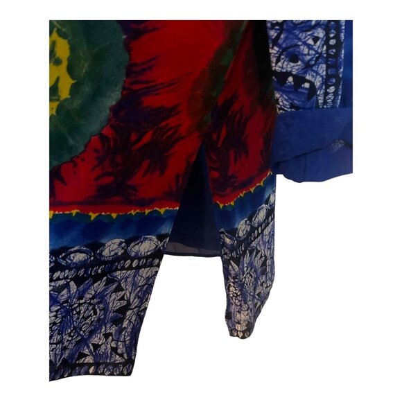 Dorothy Schoelen Platinum Women’s Jacket – L – Bold Batik Print – Made in USA - Picture 6 of 7